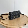 69308e216e68136f4d9a945c Gucci 1955 Horsebit Mini Crossbody Bag - Model: 699296 Black Denim