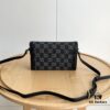 69308e226e68136f4d9a9460 Gucci 1955 Horsebit Mini Crossbody Bag - Model: 699296 Black Denim