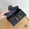 69308e246e68136f4d9a9462 Gucci 1955 Horsebit Mini Crossbody Bag - Model: 699296 Black Denim