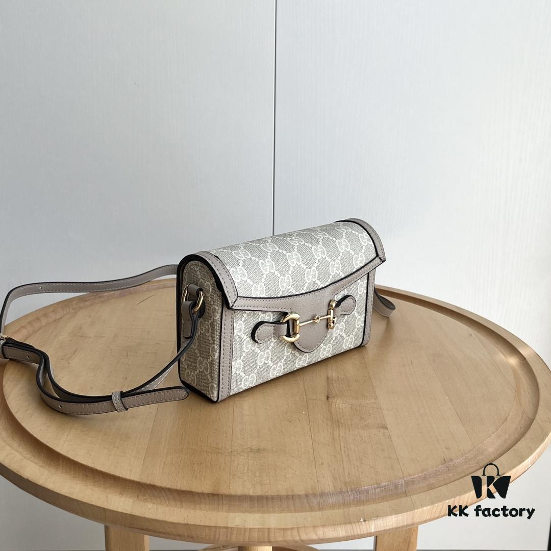 69308e356e68136f4d9a9485 Gucci 1955 Horsebit Mini Crossbody Bag Model: 699296 Oatmeal