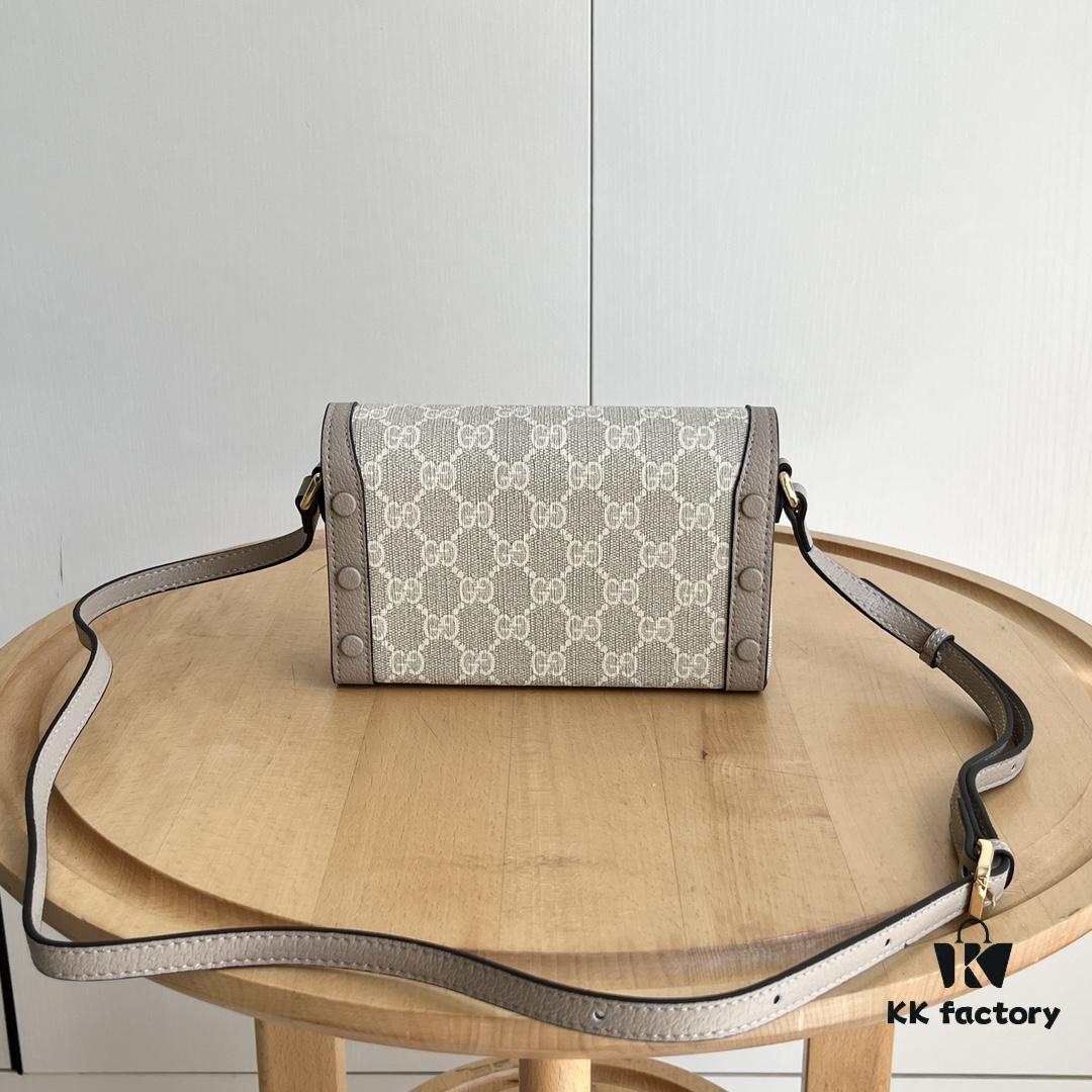 69308e386e68136f4d9a9487 Gucci 1955 Horsebit Mini Crossbody Bag Model: 699296 Oatmeal