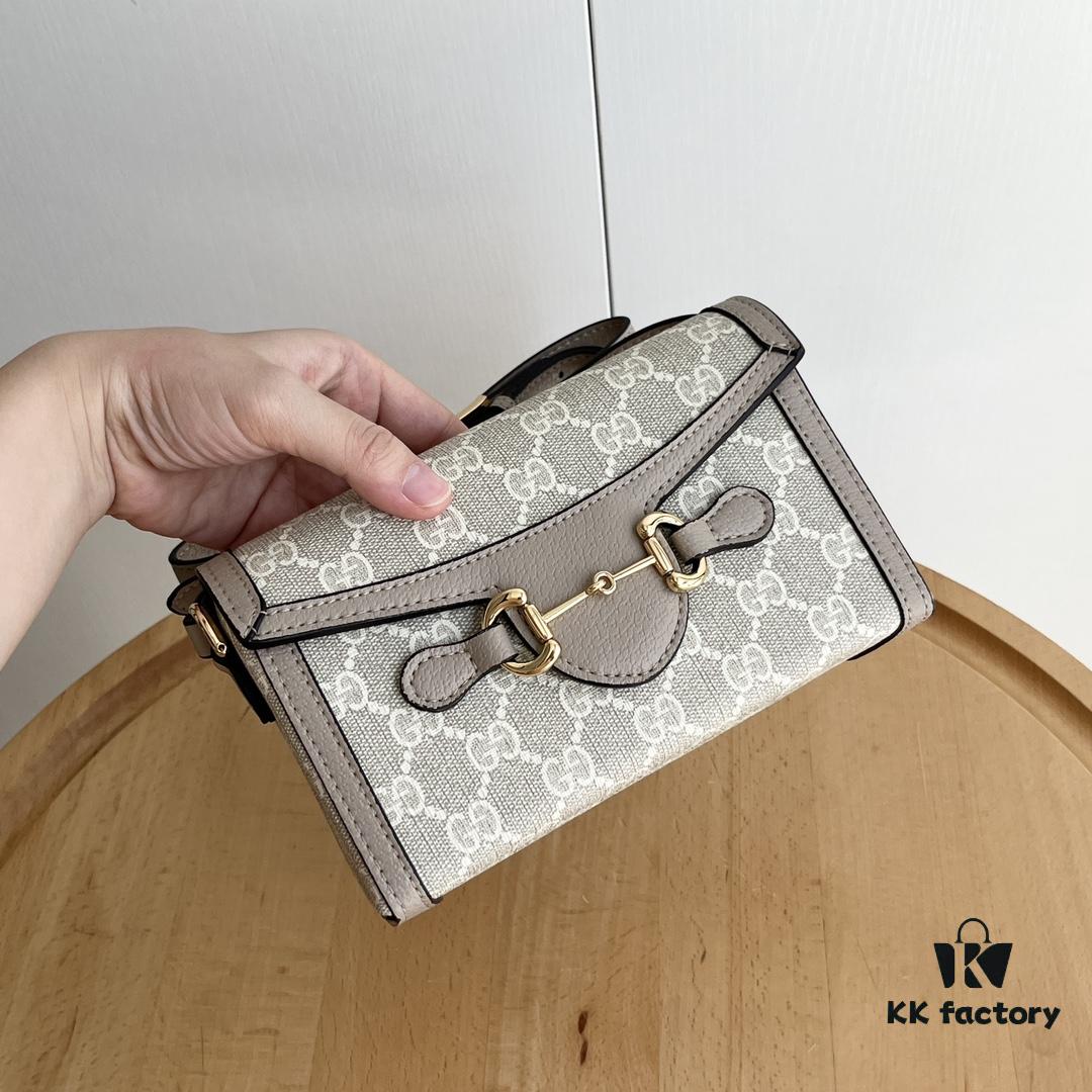 69308e386e68136f4d9a9488 Gucci 1955 Horsebit Mini Crossbody Bag Model: 699296 Oatmeal