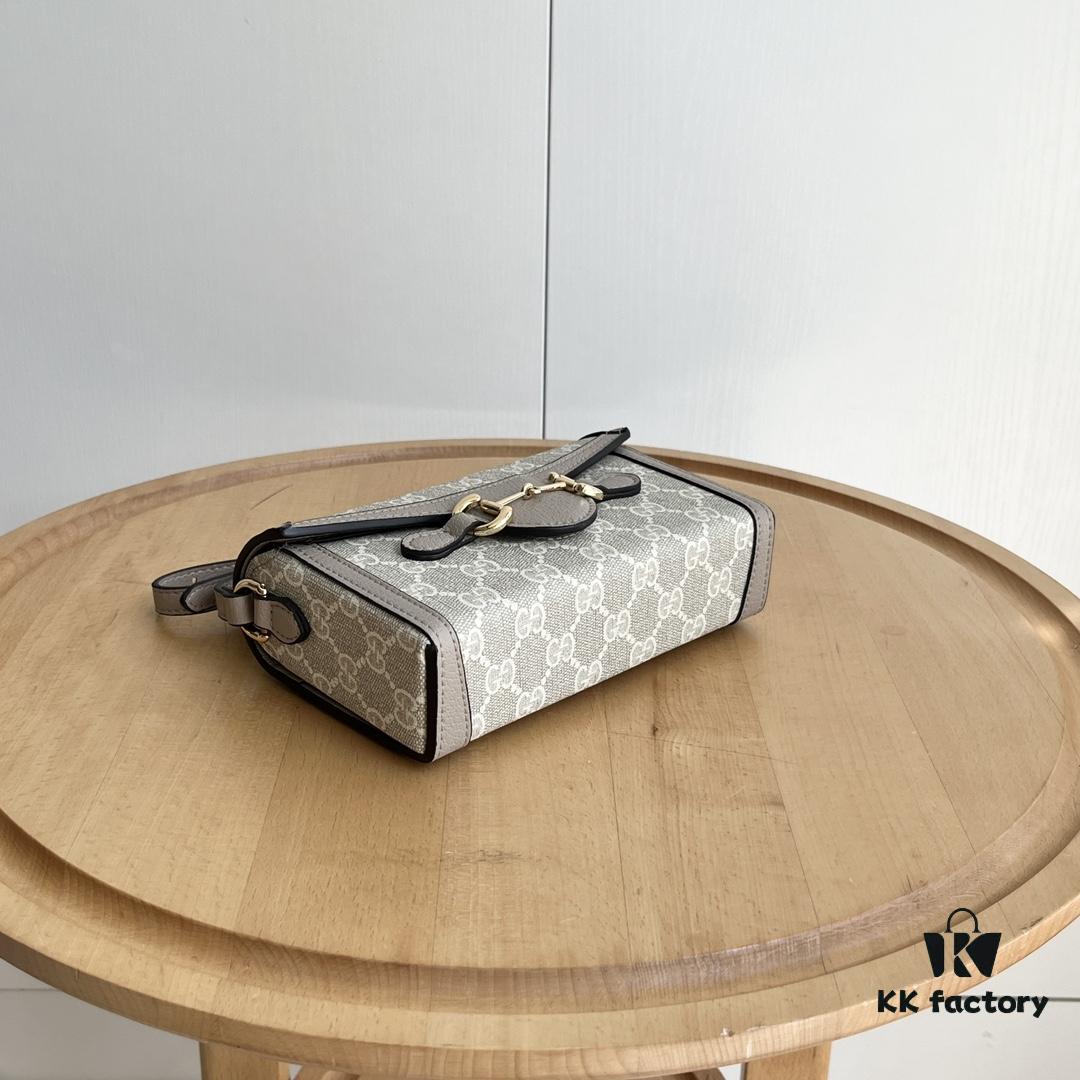 69308e386e68136f4d9a9489 Gucci 1955 Horsebit Mini Crossbody Bag Model: 699296 Oatmeal