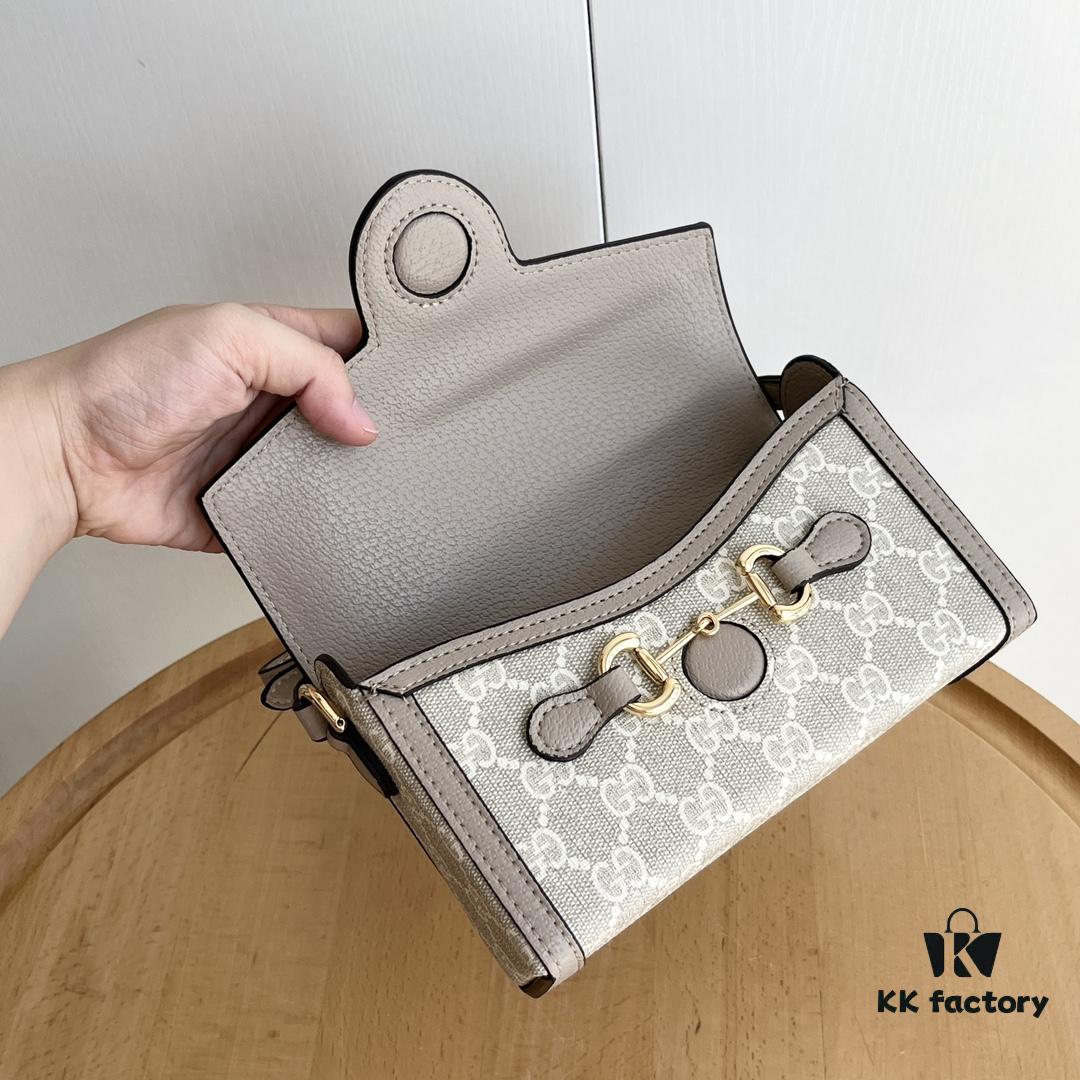 69308e386e68136f4d9a948b Gucci 1955 Horsebit Mini Crossbody Bag Model: 699296 Oatmeal