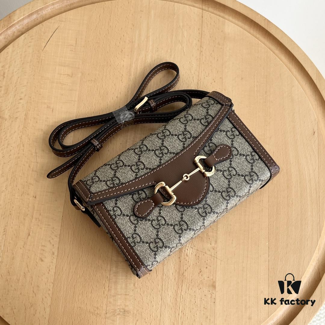 69308e3d6e68136f4d9a9493 Gucci 1955 Horsebit Mini Crossbody Bag in Caramel