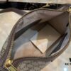 69308e446e68136f4d9a94a0 Ophidia Collection Mini Crossbody Bag in Beige and Ebony GG Canvas with Brown Leather Trims