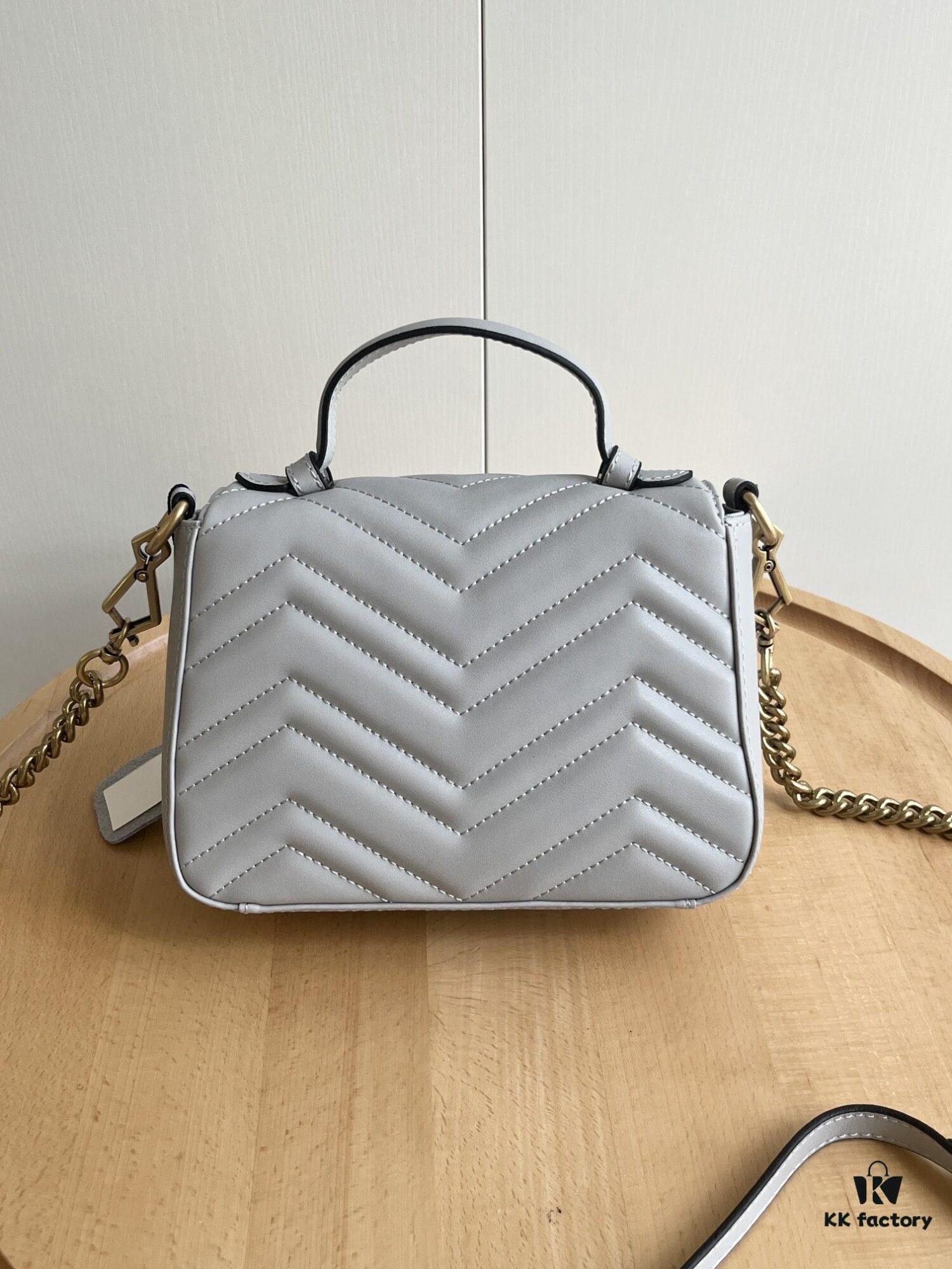 69308e526e68136f4d9a94bd Upgraded Version Real Shot - Gucci Marmont Mini Messenger Bag, Model No. 583571 Gray