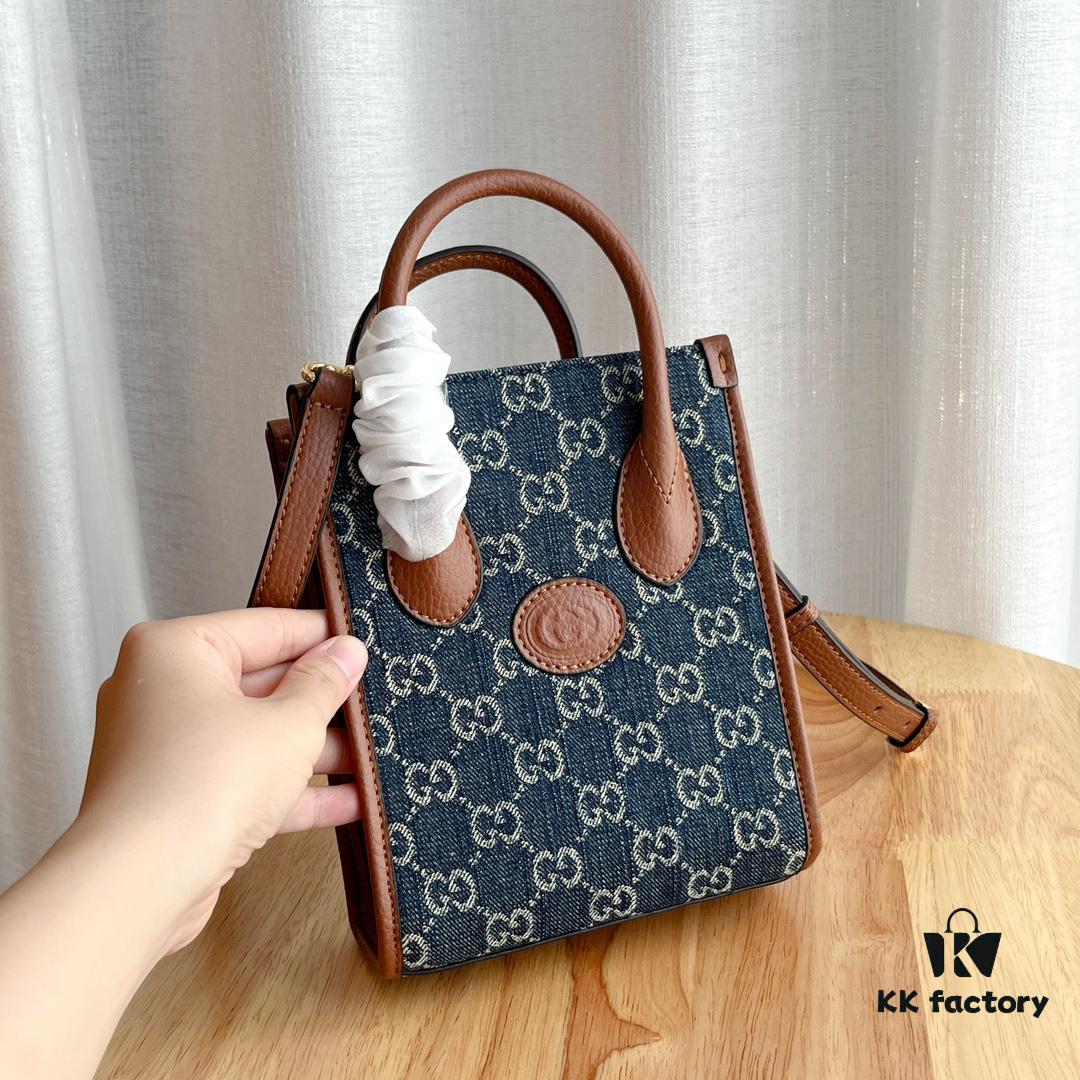 Gucci Retro Mini Tote Bag with Adjustable Shoulder Strap