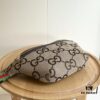 69308e766e68136f4d9a9505 Gucci Super Double G Jumbo Series Waist Bag, Model No. 696031 Coffee Fabric Upgraded Version, Original Order Fabric with Red-Green Webbing