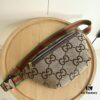 69308e776e68136f4d9a9507 Gucci Super Double G Jumbo Series Waist Bag, Model No. 696031 Coffee Fabric Upgraded Version, Original Order Fabric with Red-Green Webbing