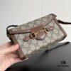69308e7b6e68136f4d9a950e Gucci 1955 Horsebit Mini Crossbody Bag - Model 699296 Caramel
