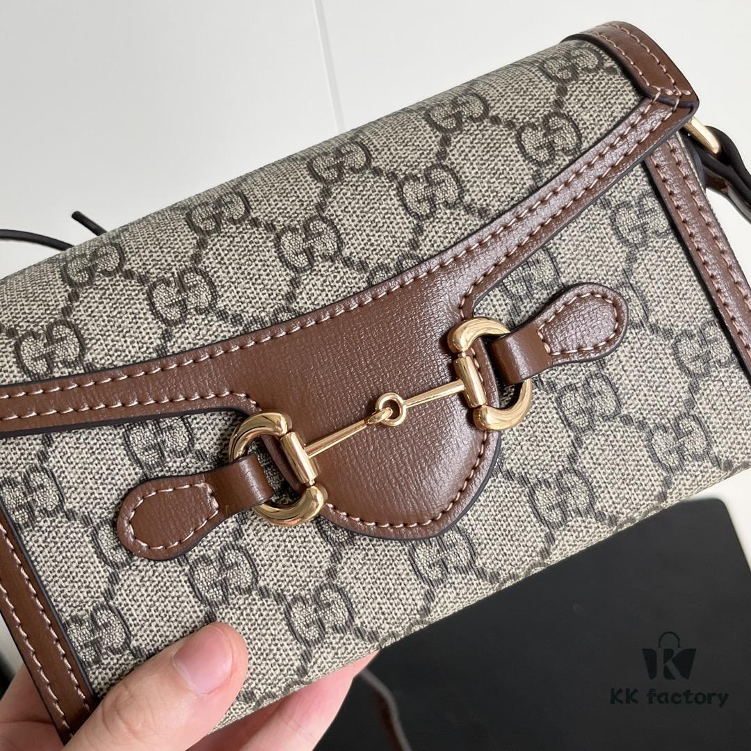 69308e7d6e68136f4d9a9511 Gucci 1955 Horsebit Mini Crossbody Bag - Model 699296 Caramel