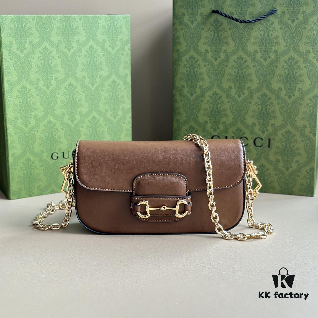 69308e8a6e68136f4d9a952b Gucci Horsebit 1955 Baguette Bag Real Photo #735178 Brown Leather