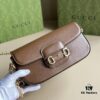 69308e8b6e68136f4d9a952d Gucci Horsebit 1955 Baguette Bag Real Photo #735178 Brown Leather