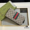69308e8f6e68136f4d9a9534 Gucci GG Supreme Canvas Full-Zip Wallet with Web Stripe