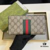 69308e916e68136f4d9a9539 Gucci GG Supreme Canvas Full-Zip Wallet with Web Stripe