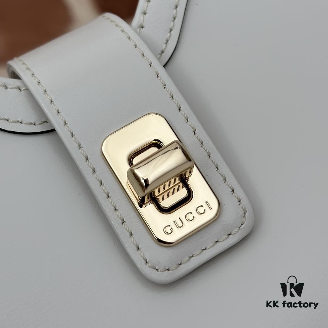 69308eab6e68136f4d9a956d GUCCI New Arrival High-Quality Authentic Style, Premium Original Order Item, Real Photo, Model No. 786015 White Leather, Size 12×24×5 cm, In Stock