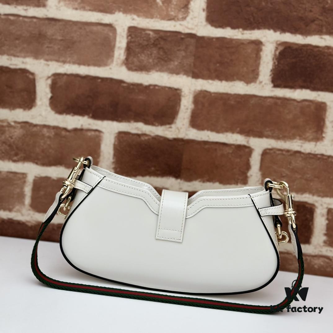 69308eac6e68136f4d9a956e GUCCI New Arrival High-Quality Authentic Style, Premium Original Order Item, Real Photo, Model No. 786015 White Leather, Size 12×24×5 cm, In Stock
