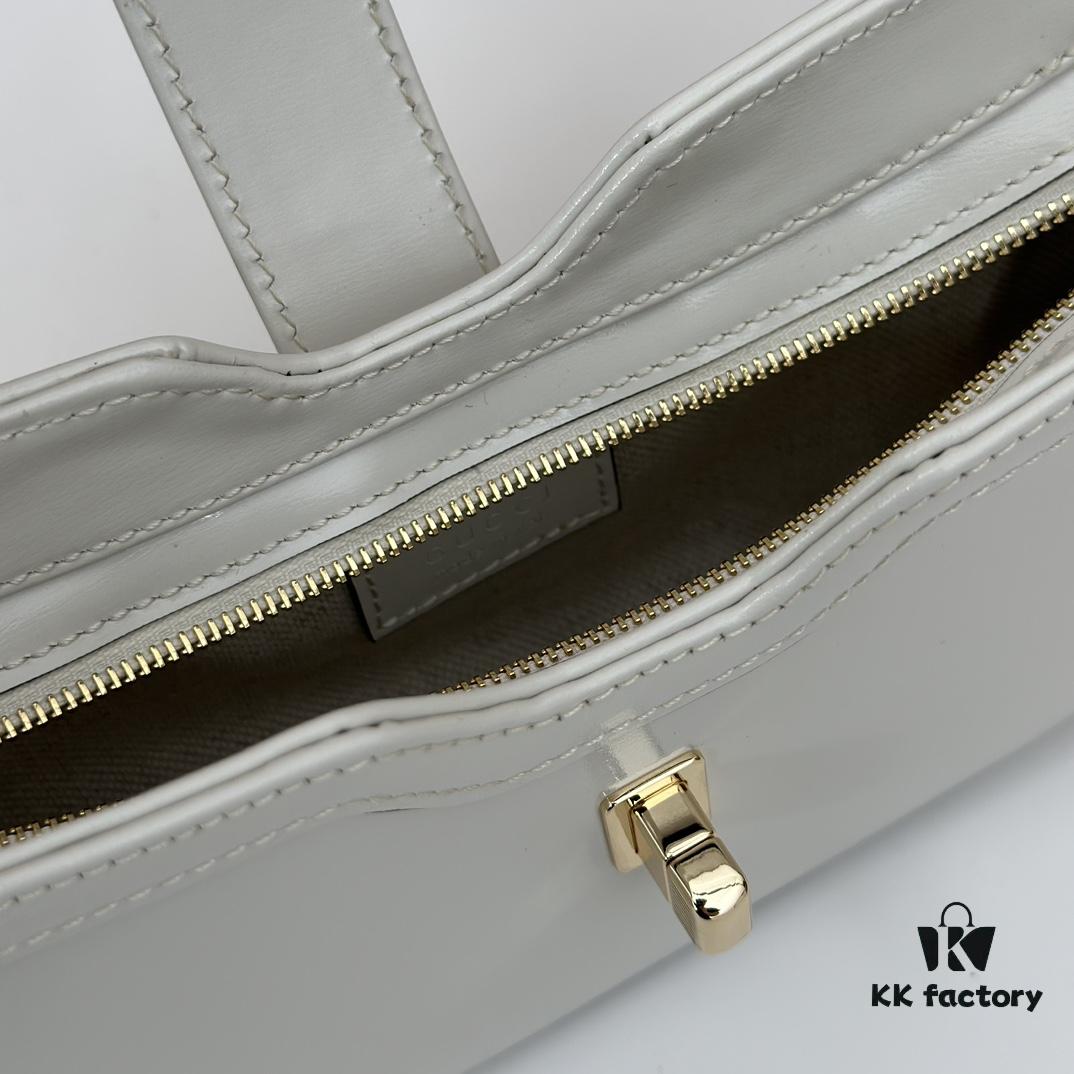 69308ead6e68136f4d9a9572 GUCCI New Arrival High-Quality Authentic Style, Premium Original Order Item, Real Photo, Model No. 786015 White Leather, Size 12×24×5 cm, In Stock