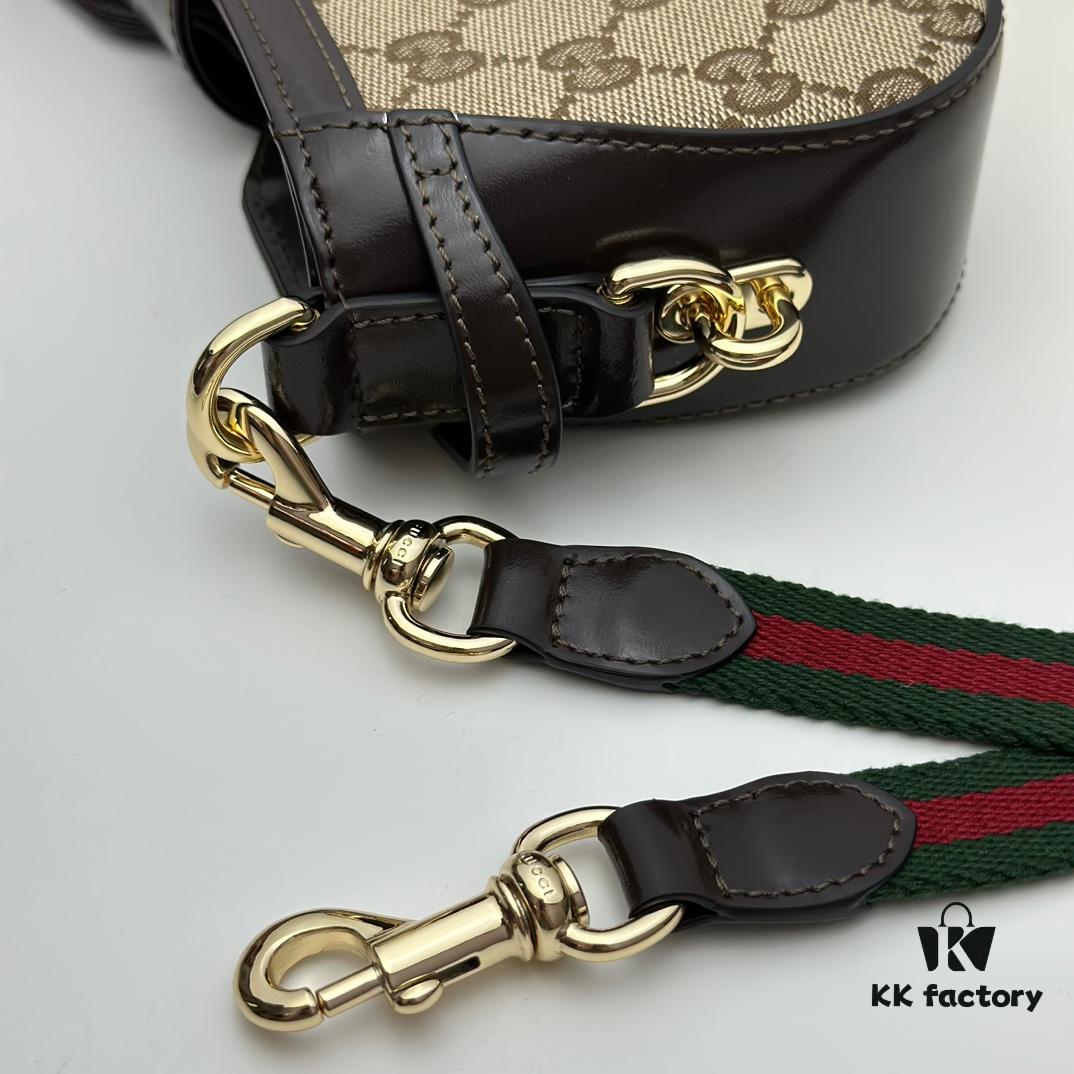 GUCCI New Arrival Cabinet Quality, Top Original Single Item, Actual Photos. Model No. 786015 Brown, Size 12×24×5 cm, In Stock for Immediate Shipment
