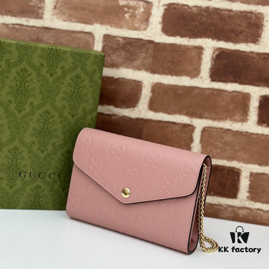 69308ec16e68136f4d9a959b GUCCI Counter Quality, Top Original Single Item, Real Photo! Model No. 781555 Light Pink Embossed, Size: 20cm (W) x 13cm (H) x 6cm (D), In Stock for Immediate Shipment