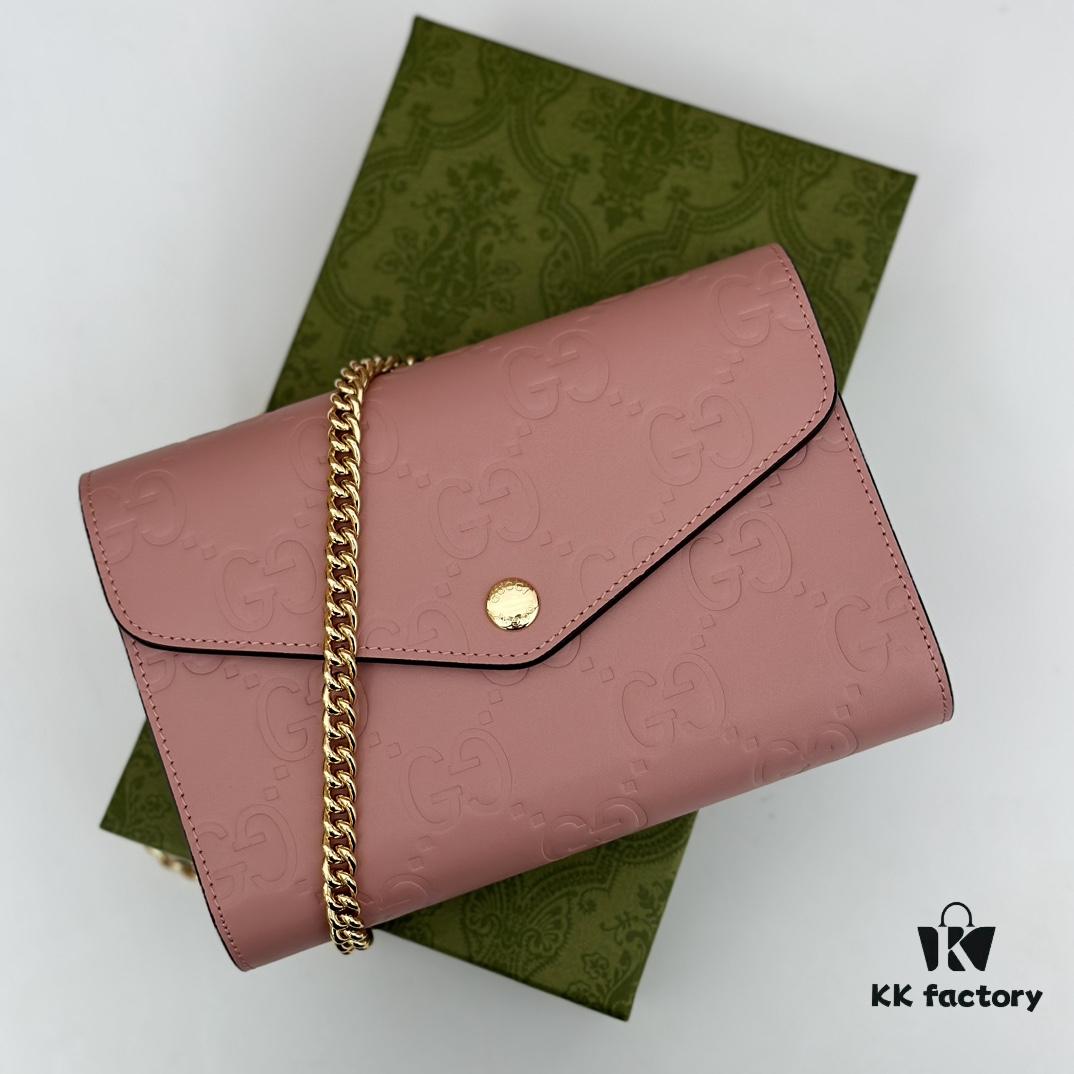 69308ec26e68136f4d9a959c GUCCI Counter Quality, Top Original Single Item, Real Photo! Model No. 781555 Light Pink Embossed, Size: 20cm (W) x 13cm (H) x 6cm (D), In Stock for Immediate Shipment