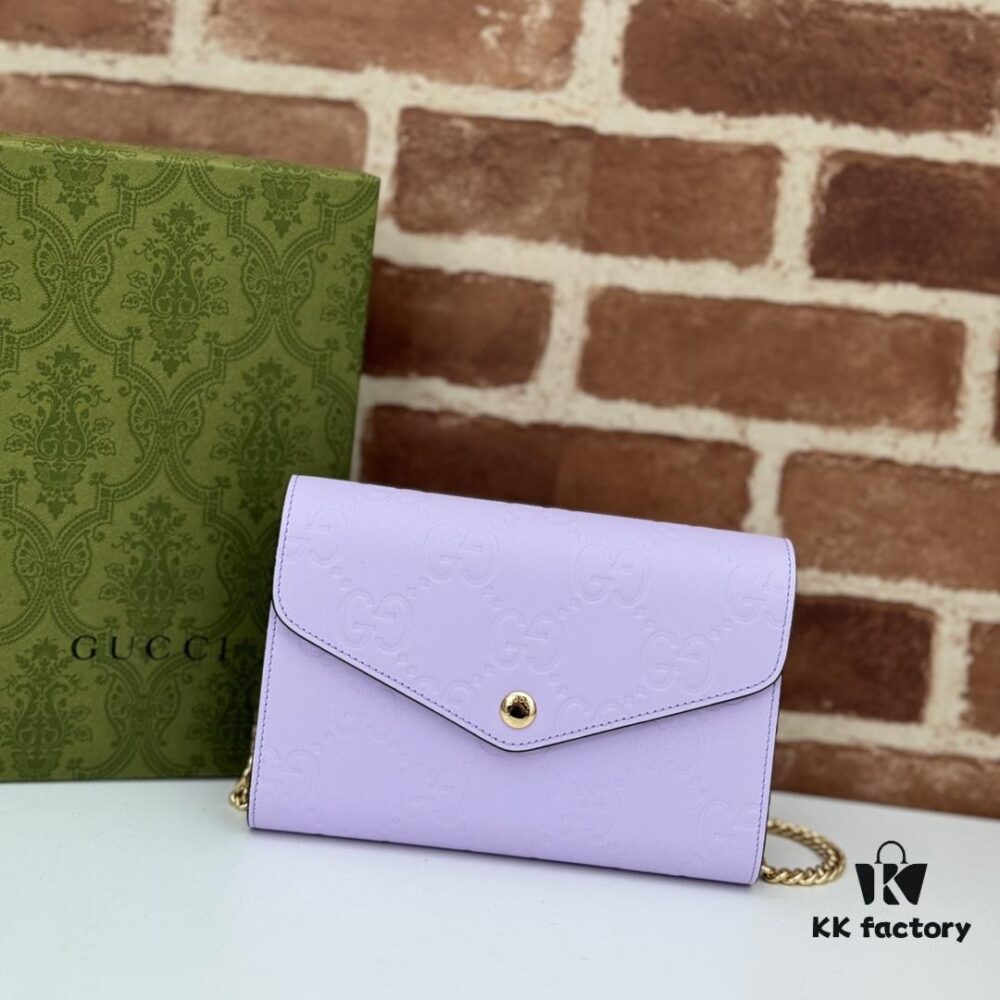 69308ec56e68136f4d9a95a3 GUCCI Counter Quality, Top Original Single Item, Real Photos! Model No. 781555 Lavender Embossed, Size: 20cm W x 13cm H x 6cm D, In Stock for Immediate Shipping