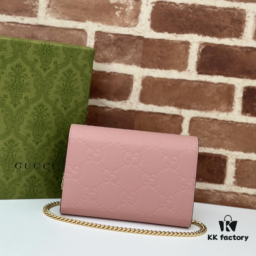69308ec66e68136f4d9a95a4 GUCCI Counter Quality, Top Original Single Item, Real Photo! Model No. 781555 Light Pink Embossed, Size: 20cm (W) x 13cm (H) x 6cm (D), In Stock for Immediate Shipment