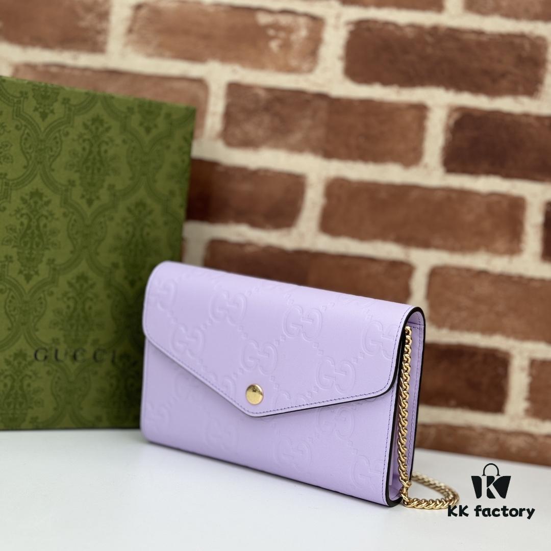69308ec76e68136f4d9a95a5 GUCCI Counter Quality, Top Original Single Item, Real Photos! Model No. 781555 Lavender Embossed, Size: 20cm W x 13cm H x 6cm D, In Stock for Immediate Shipping
