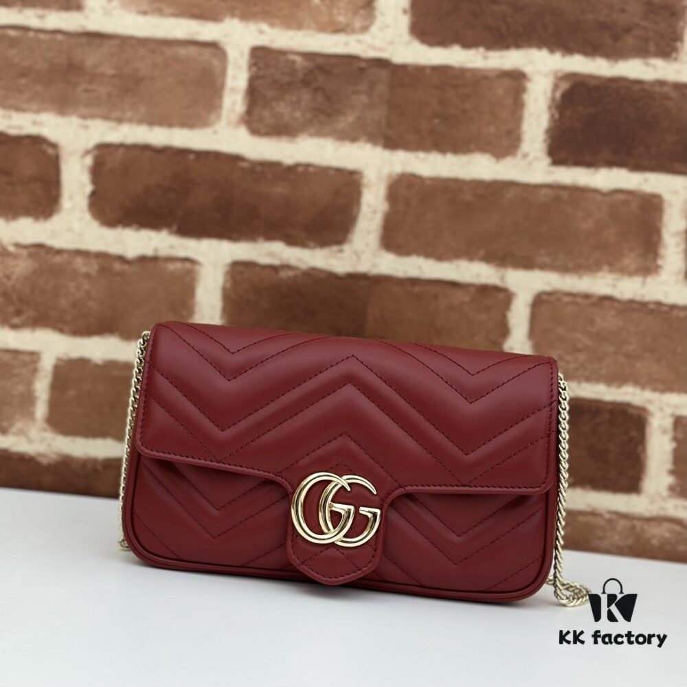 69308ec96e68136f4d9a95ab GUCCI Counter Quality, Top Original Single Item, Actual Photos, Model Number: 751526 Burgundy, Size: 21×12×5cm (W×H×D)