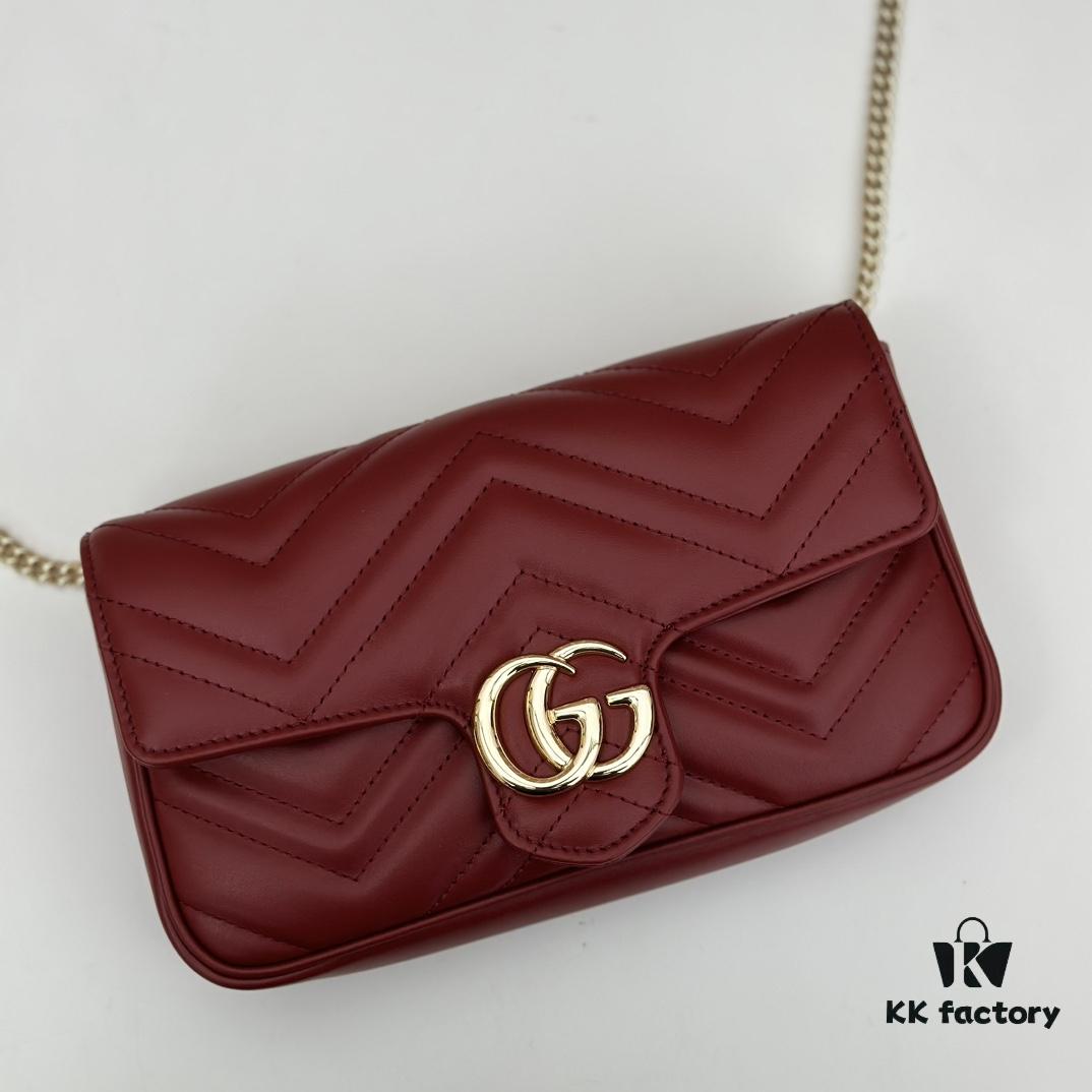 69308ecb6e68136f4d9a95af GUCCI Counter Quality, Top Original Single Item, Actual Photos, Model Number: 751526 Burgundy, Size: 21×12×5cm (W×H×D)