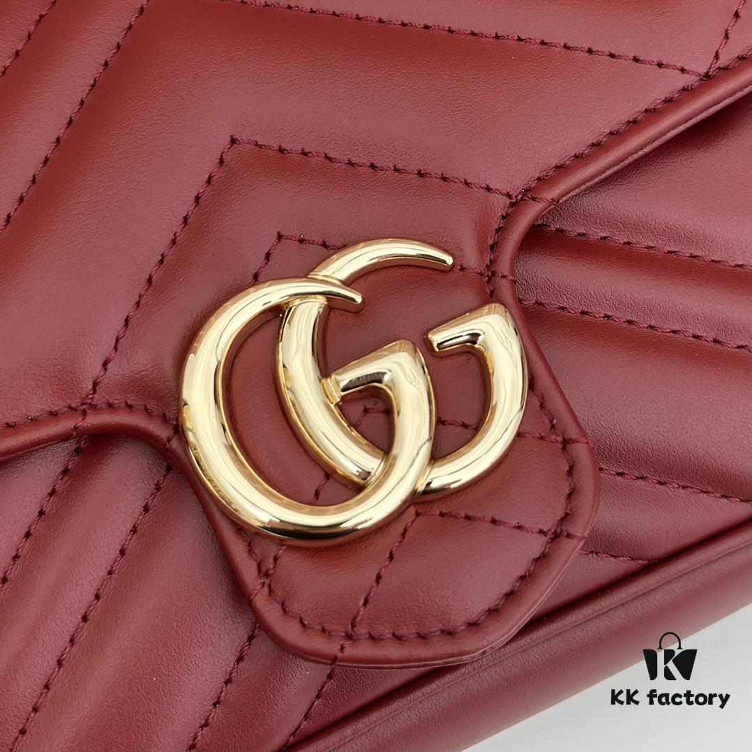 69308ecd6e68136f4d9a95b1 GUCCI Counter Quality, Top Original Single Item, Actual Photos, Model Number: 751526 Burgundy, Size: 21×12×5cm (W×H×D)