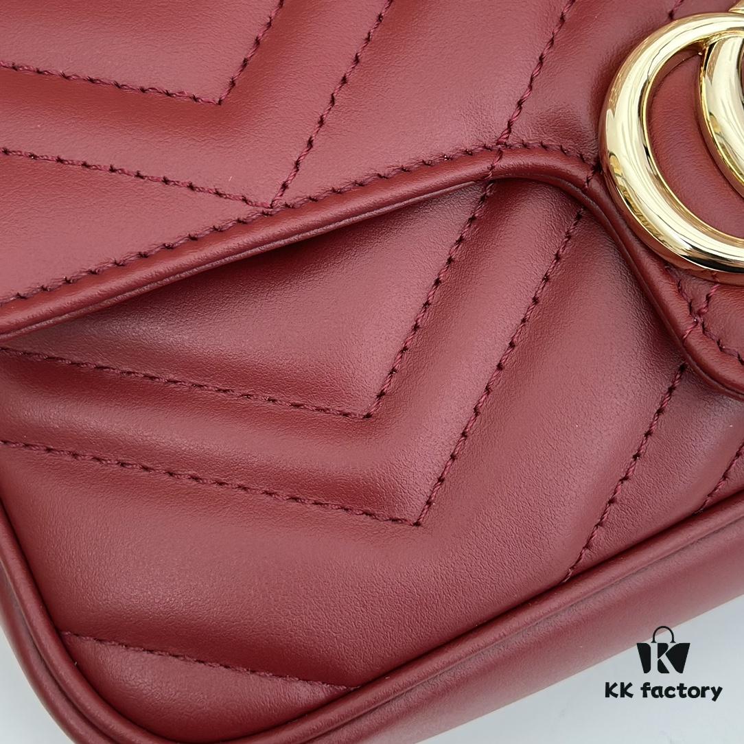 69308ecd6e68136f4d9a95b4 GUCCI Counter Quality, Top Original Single Item, Actual Photos, Model Number: 751526 Burgundy, Size: 21×12×5cm (W×H×D)