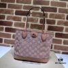 69308edc6e68136f4d9a95ce GUCCI Counter Quality, Top Original Single Item, Real Photo! Model No. 742102/726762 Pink Fabric with Pink Leather, Size: 25cm (W) x 22cm (H) x 12cm (D), Ready to Ship