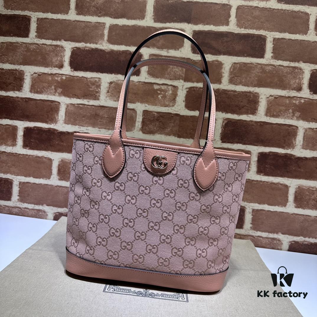 69308edc6e68136f4d9a95ce GUCCI Counter Quality, Top Original Single Item, Real Photo! Model No. 742102/726762 Pink Fabric with Pink Leather, Size: 25cm (W) x 22cm (H) x 12cm (D), Ready to Ship