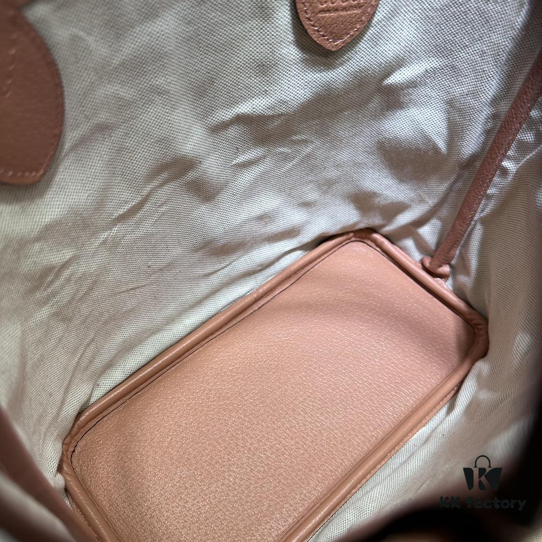 69308ee16e68136f4d9a95d6 GUCCI Counter Quality, Top Original Single Item, Real Photo! Model No. 742102/726762 Pink Fabric with Pink Leather, Size: 25cm (W) x 22cm (H) x 12cm (D), Ready to Ship