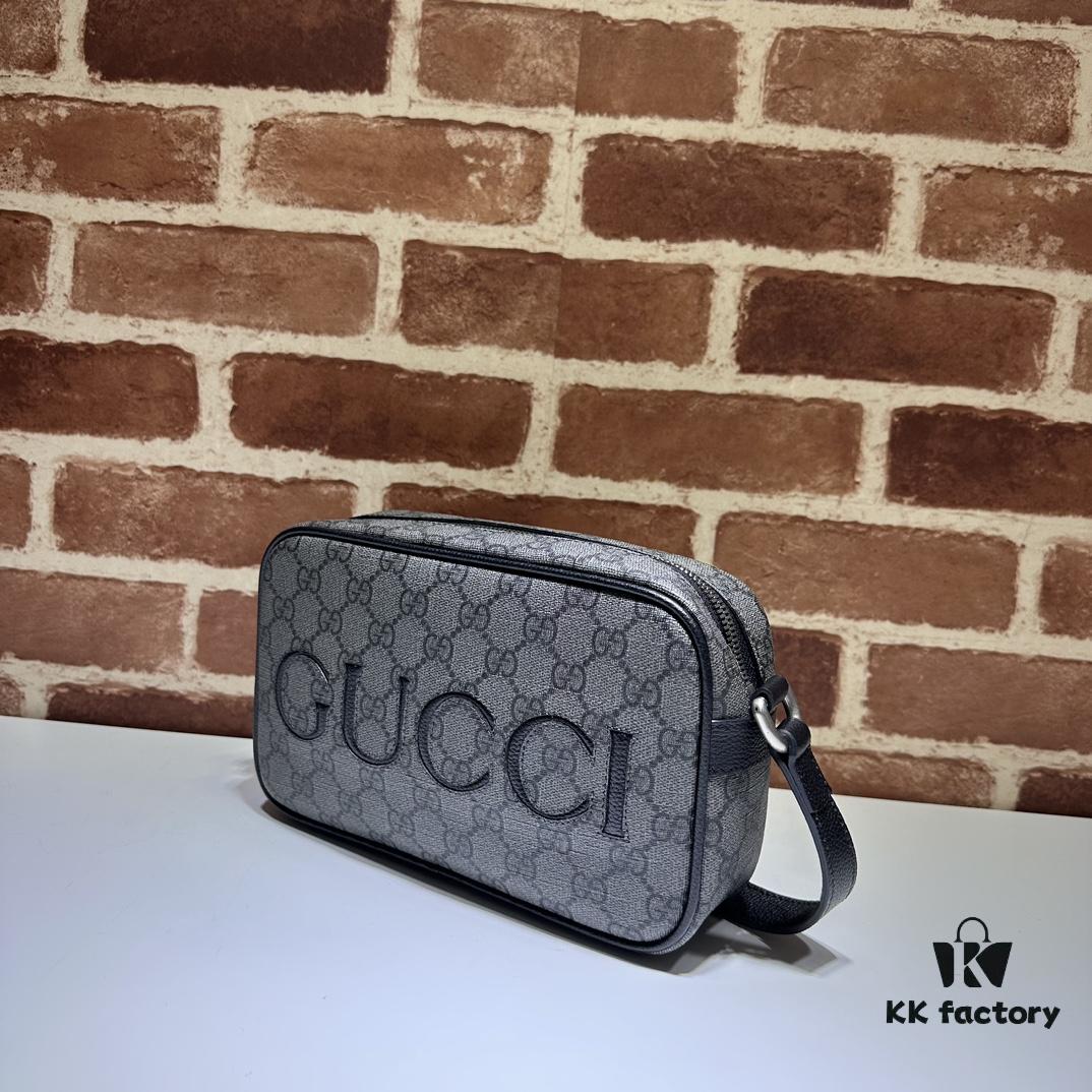69308f0b6e68136f4d9a962d GUCCI New Arrival Cabinet Quality, Top Original Single Item, Actual Photos. Model No. 768391 Grey Rubber, Size 14×23.5×6 cm, In Stock Ready to Ship