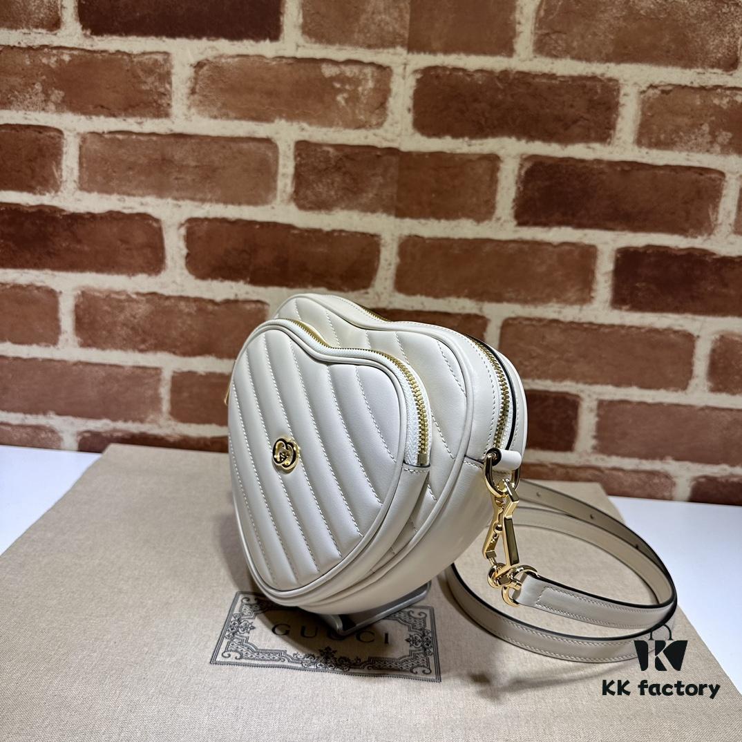 69308f2b6e68136f4d9a9668 GUCCI New Arrival Cabinet Quality, Top Original Single Item, Actual Photos! Model No. 751628 White, Size: 20cm W x 17.5cm H x 6.5cm Side Width, In Stock for Immediate Shipment