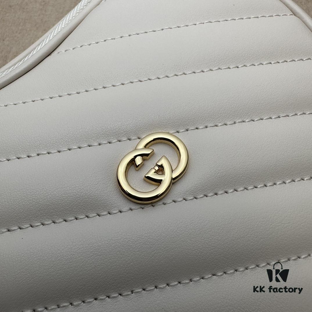 69308f2b6e68136f4d9a966a GUCCI New Arrival Cabinet Quality, Top Original Single Item, Actual Photos! Model No. 751628 White, Size: 20cm W x 17.5cm H x 6.5cm Side Width, In Stock for Immediate Shipment