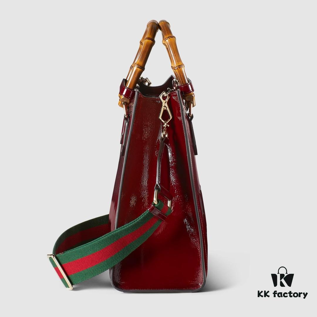 69308f466e68136f4d9a96aa GUCCI New Arrival High-Quality Authentic Stock, Top-Grade Original Order Item, Real Photo, Model No.: 678842 Red Patent Leather with Logo Print, Size: W35 x H30 x D14cm, In Stock for Immediate Shipment
