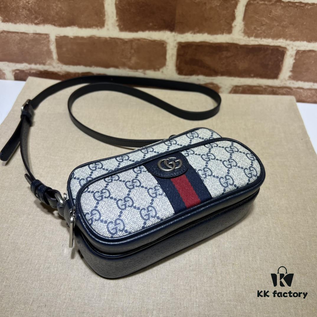69308fa96e68136f4d9a977f GUCCI New Arrival Cabinet Quality, Top Original Single Item, Actual Photos! Model No. 722557 Blue Edge, Size: 18 x 11 x 6 cm
