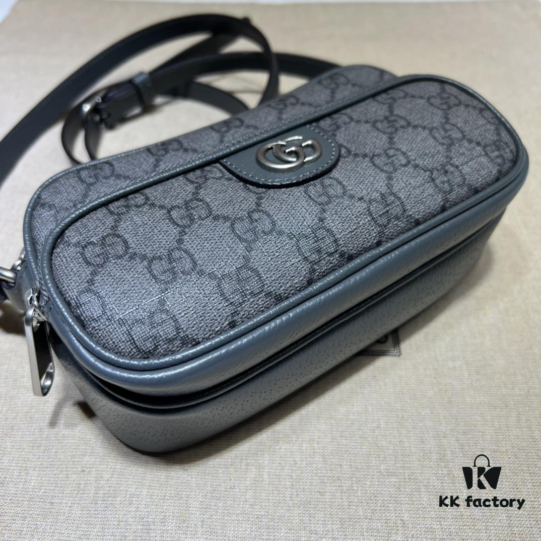 69308fab6e68136f4d9a9789 GUCCI New Arrival Cabinet Quality, Top Original Single Item, Actual Photos! Model No. 722557 Gray, Size: 18 x 11 x 6 cm