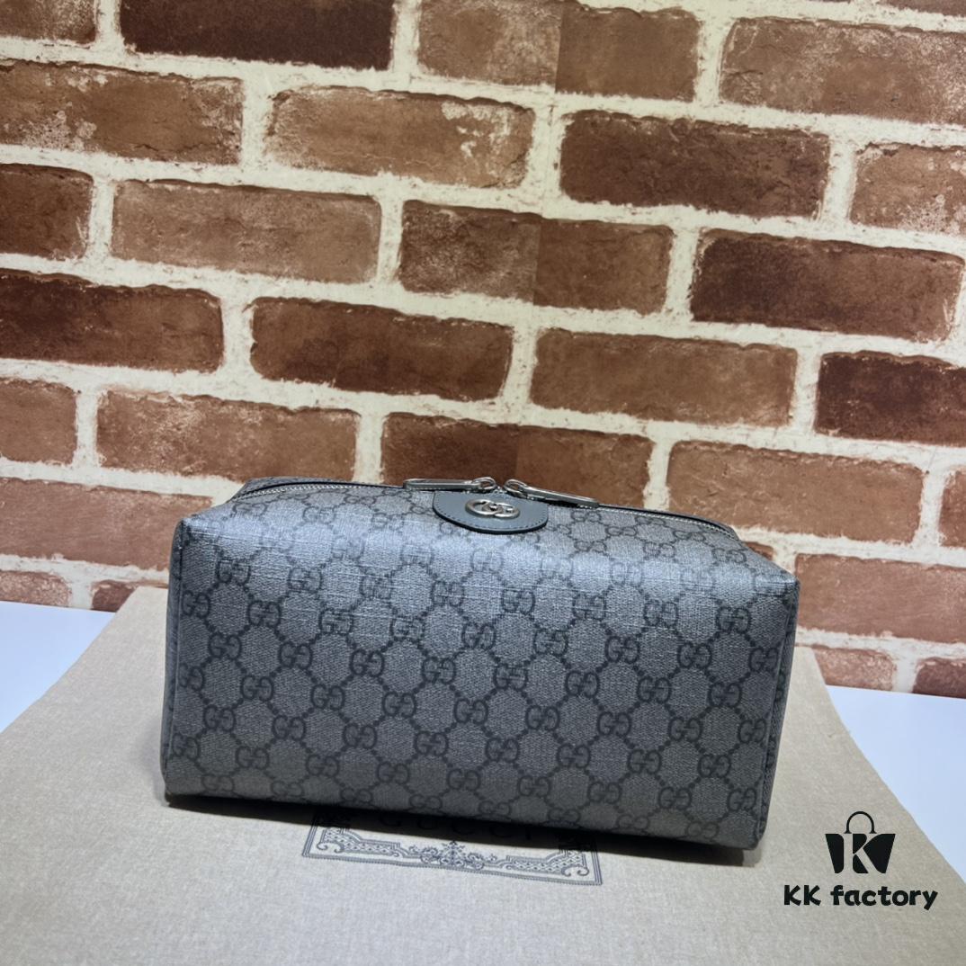69308fb06e68136f4d9a978f GUCCI Counter Quality, Top Original Single Item, Actual Photos! Model No. 572767 Gray PVC/Gray Leather, Dimensions: 25.5cm (W) x 12cm (H) x 11.5cm (D), In Stock and Ready to Ship