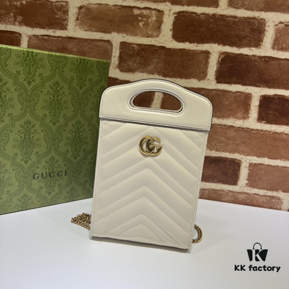 693090026e68136f4d9a984e GUCCI Counter Quality, Top Original Single Item, Actual Photos! Model No. 699756 White Leather, Size: W14 x H23 x D4.5, In Stock and Ready to Ship