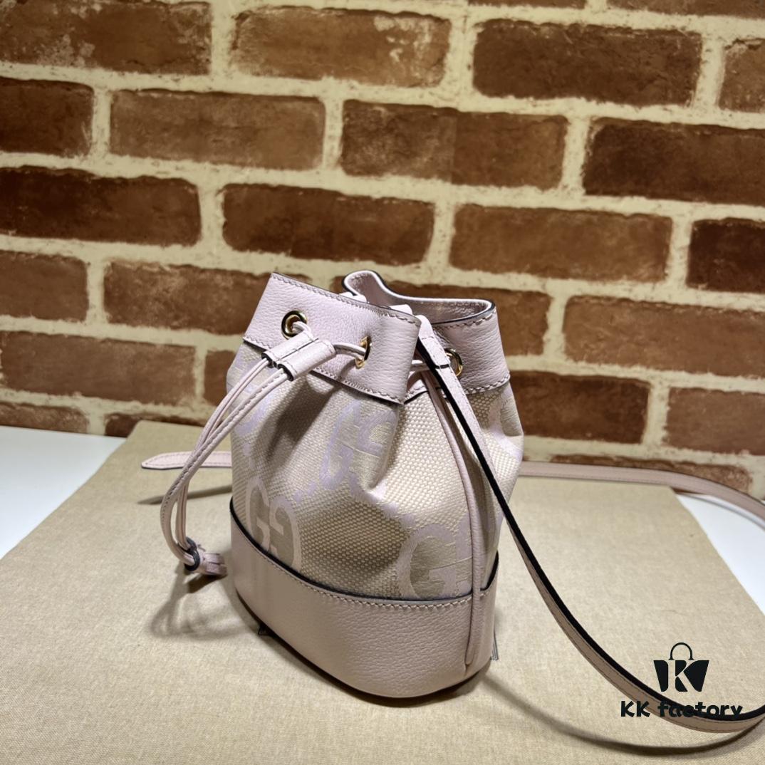 6930902b6e68136f4d9a98a0 GUCCI High-End Original Stock, Real Photo of Item 550620 Large G Pink Cloth Bag, Size: 15 x 18 x 9.5 cm