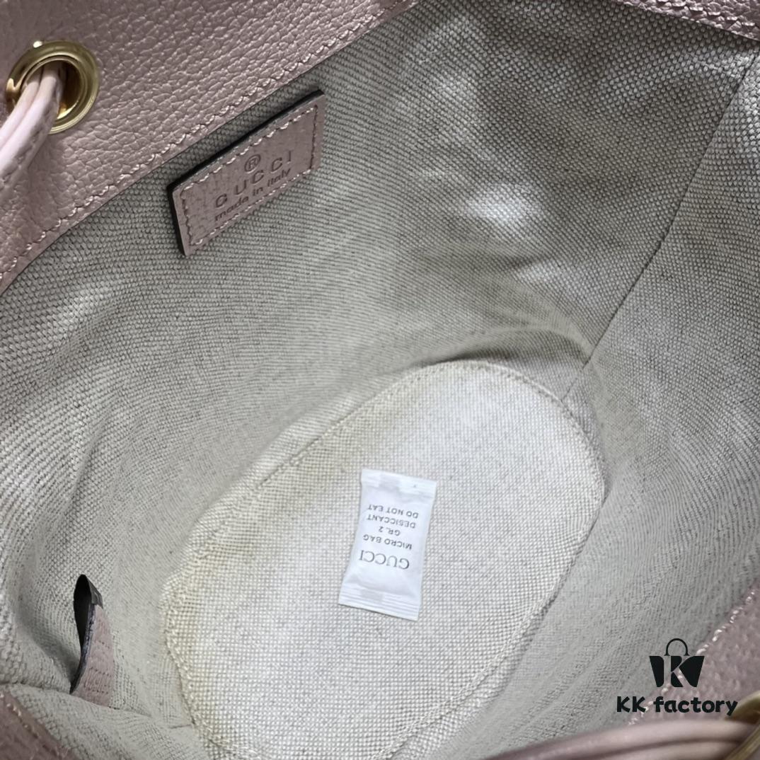 6930902e6e68136f4d9a98a4 GUCCI High-End Original Stock, Real Photo of Item 550620 Large G Pink Cloth Bag, Size: 15 x 18 x 9.5 cm