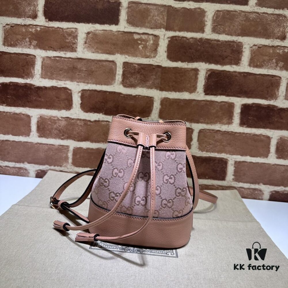 6930902e6e68136f4d9a98a5 GUCCI New Arrival Cabinet Quality, Top Original Single Item, Real Photo, Model Number 550620 Pink Fabric with Pink Leather, Size W15xH18xD9.5cm, In Stock