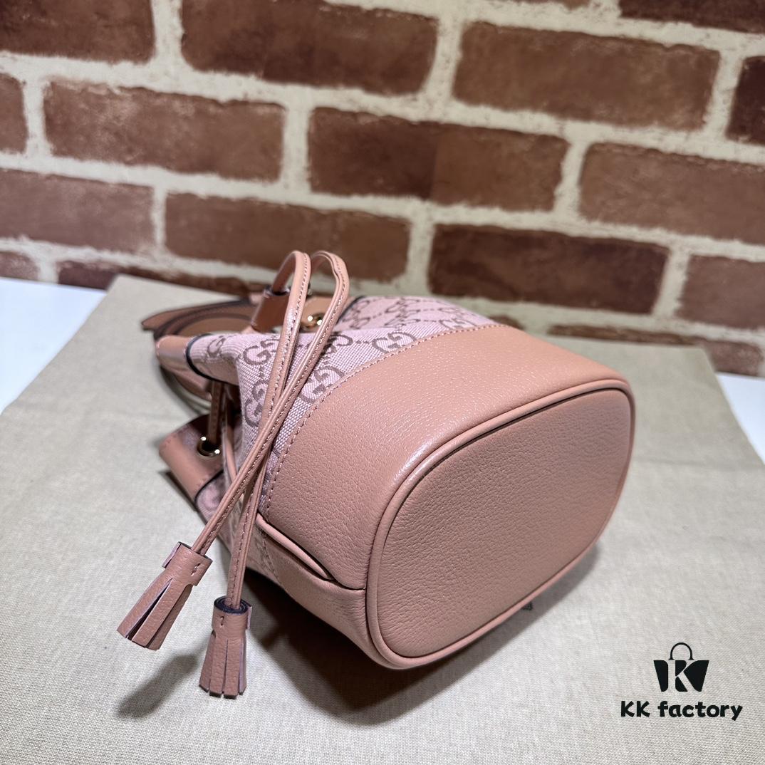 6930902f6e68136f4d9a98a8 GUCCI New Arrival Cabinet Quality, Top Original Single Item, Real Photo, Model Number 550620 Pink Fabric with Pink Leather, Size W15xH18xD9.5cm, In Stock