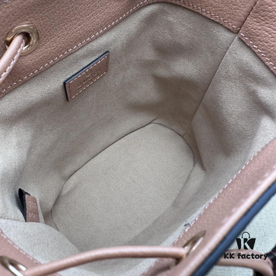 693090316e68136f4d9a98aa GUCCI New Arrival Cabinet Quality, Top Original Single Item, Real Photo, Model Number 550620 Pink Fabric with Pink Leather, Size W15xH18xD9.5cm, In Stock