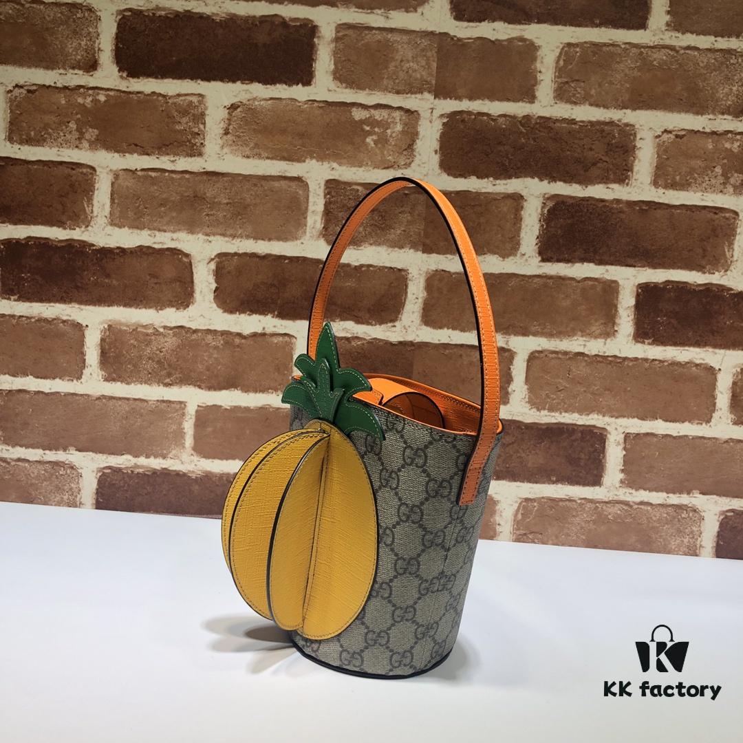 6930903d6e68136f4d9a98c5 GUCCI High-End Original Order, Top Quality, Real Photos! Model No. 580850 Pineapple Bag, Dimensions: 19cm (W) x 17cm (H) x 11cm (D), In Stock